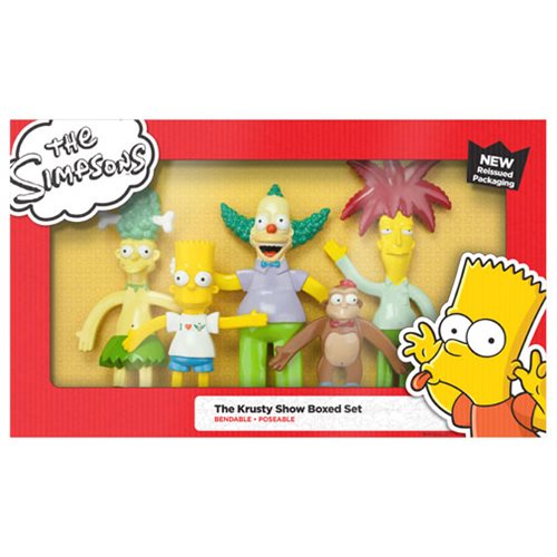 Simpsons Krusty Show Bendable Action Figure Boxed Set
